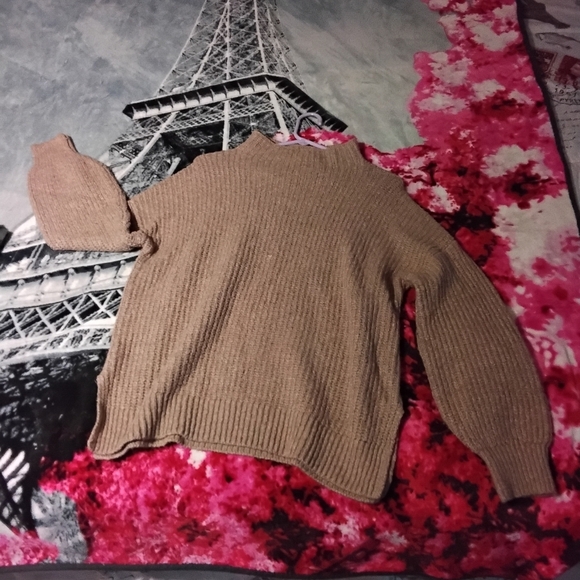 COPY - Rachel Zoe - Tan Turtleneck Sweater - Picture 1 of 3